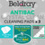 Antibac Pack of 3 Crystal Clean Scrubber Cleaning Pads, Treated with Antibac Protection