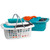 Plastic Laundry Baskets with Handles | 2 Pack | Lattice/Tub