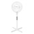 White Beldray pedestal fan with adjustable height and control buttons