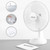 12 Inch Desk Fan - White
