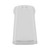 White tapered plastic container, front view