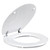 Wooden MDF Toilet Seat – Oval Shaped, Release Hinge For Easy Cleaning, 360 x 428mm Beldray  LA032355WHTFEU7 5053191032355