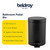 Black bathroom pedal bin with soft close lid, 3L inner bucket and hygienic pedal opening.