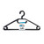 Black Plastic Clothes Hangers - 10 Pack