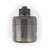 Black plastic water filter replacement cartridge, shown upright against white background