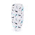 Grey baby mattress cover with playful dog pattern