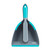 Antibac Dustpan & Brush Set – Grey/Turquoise