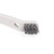 Grey wire bristle cleaning brush with plastic handle, shown from side