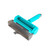 Blue reusable pet hair remover roller with handle, product image