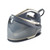 Gold and dark grey steam generator iron with large water tank, side view