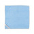 Light blue microfibre cleaning cloth with white trim, laid flat