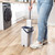 Flat mop and grey bucket set with handle, suitable for home floor cleaning.