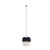 Grey dustpan and brush set, upright design, brush fits into dustpan
