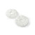 Pack of 2 white microfibre mop head refills, round shape, suitable for spin mops