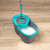 Grey plastic mop bucket with teal handle, shown side view, beldray logo bottom right