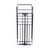 Black folding guest bed frame, upright, shown for product listing