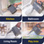 Steam cleaner shown for kitchen, bathroom, living room and play area use