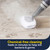 Steam mop cleaning muddy paw prints on a wooden floor