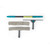 Window cleaning kit with extra reach handle, squeegee and two microfibre pads