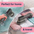 Handheld clothes steamer on cushion and packed in suitcase for home and travel