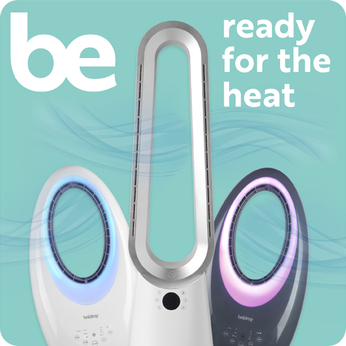 Beldray Panel Shop Beldray 2-in-1 Bladeless Fan | 5-35°C | 8 Hour Timer | 30/2000W
