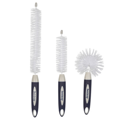 3pcs Soap Dispensing Dish Brush Set, Scrub Brush With 2 Sponge