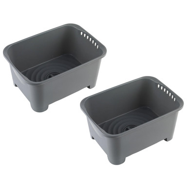 Washing Up Bowl with Plug Drainer 2 Pack