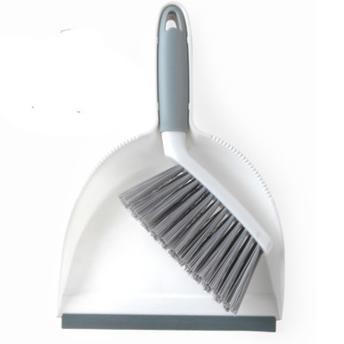 Rubbermaid Dustpan and Brush Set with Comfortable Grip - Rubber Edge Easy  For Dirt Pickup