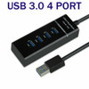 USB 3.0 Hub 4-Port Adapter Charger Data Sync Super Speed PC Mac Laptop Desktop