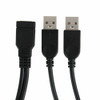 USB 2.0 Female to 2 Dual USB Male Power Adapter Y Splitter Cable Cord Connector