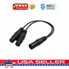 XLR Male Plug to Dual 2 Female Jack Y Splitter Mic DJ Cable Adaptor 16 AWG 3-Pin