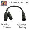 XLR Male Plug to Dual 2 Female Jack Y Splitter Mic DJ Cable Adaptor 16 AWG 3-Pin