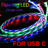 LED Light Up Flowing Flashing Visible USB C Type-C Charger Cable Charging Cord