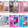 For iPhone 6 6S 7 8 Defender Liquid Glitter Bling Case Cover Fits OtterBox Clip