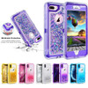 For iPhone Glitter Liquid Defender Case Cover With (Clip Fits Otterbox Defender)