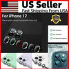 For iPhone 12 Pro Max 12 Metal Ring Tempered Glass Camera Lens Screen Protector