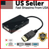 3 In 1 Displayport DP Male To HDMI/DVI/VGA Female Adapter Converter Cable 1080P