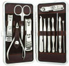 12PCS Pedicure / Manicure Set Nail Clippers Cleaner Cuticle Grooming Kit Case