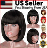 Lady Girl Bob Wig Women's Short Straight Bangs Full Hair Wigs Cosplay Party New