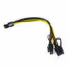 PCI-E 6-pin to 2x 6+2-pin (6-pin/8-pin) Power Splitter Cable PCIE PCI Express US