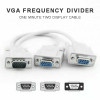 VGA SVGA 1 PC TO 2 MONITOR Male to 2 Dual Female Y Adapter Splitter Cable 15 PIN