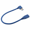 USB 3.0 Right Angle Male to USB 3.0 Female Extension Cable 1 FT Super Speed FAST