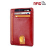 Mens Leather Slim Wallet RFID Blocking Minimalist ID Holder Credit Card Wallet