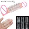 6PCS Silicone Men Penis Sleeve Extension Enhancer Extender Enlarger Cockring