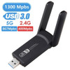 1300Mbps Long Range AC1300 Dual Band 5GHz Wireless USB 3.0 WiFi Adapter Antennas