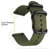 18mm 20mm 22mm Ballistic Durable Military Nylon Wrist Watch Band Strap Quick USA