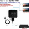 HDMI Splitter 1 In 2 Out 4K HDMI Splitter 1 To 2 Amplifier For Full HD 1080P 3D