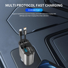 Retractable Car Charger 4 in 1 Fast Car Phone Charger 120W With USB Type C Cable