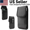 Vertical Cell Phone Holster Pouch Wallet Case With Belt Clip For iPhone Samsung