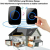 Wireless Doorbell Chime Waterproof Plugin Receiver Adjustable Volume 1000FT Kit
